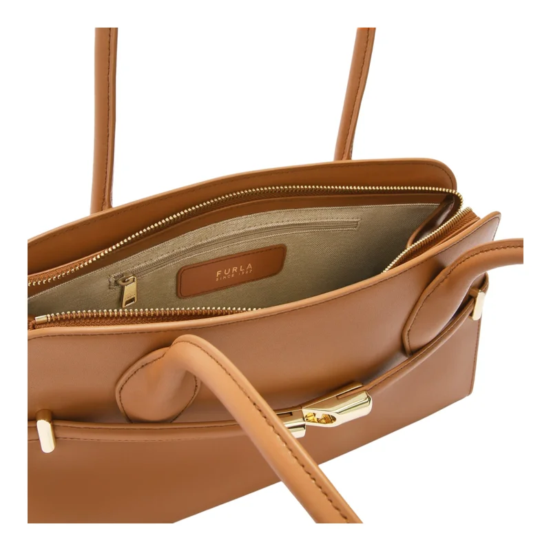 Furla Brown Goccia Dome Tote M for Women | Best Price UAE